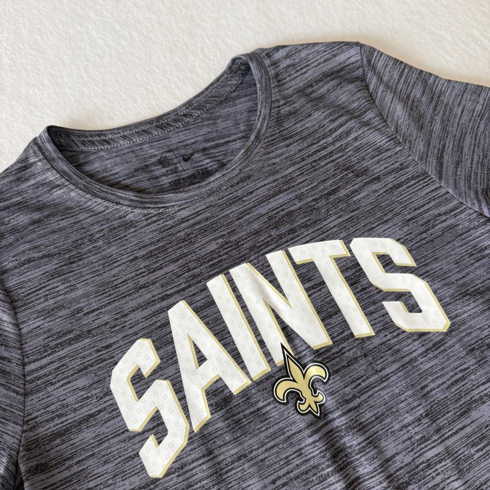 Nike New Orleans Saints T-Shirt Women Small Charcoal Heather